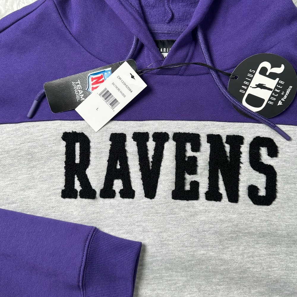 Darius Rucker x Fanatics Baltimore Ravens Hoodie Mens L Purple Gray NFL Pullover - Picture 3 of 13